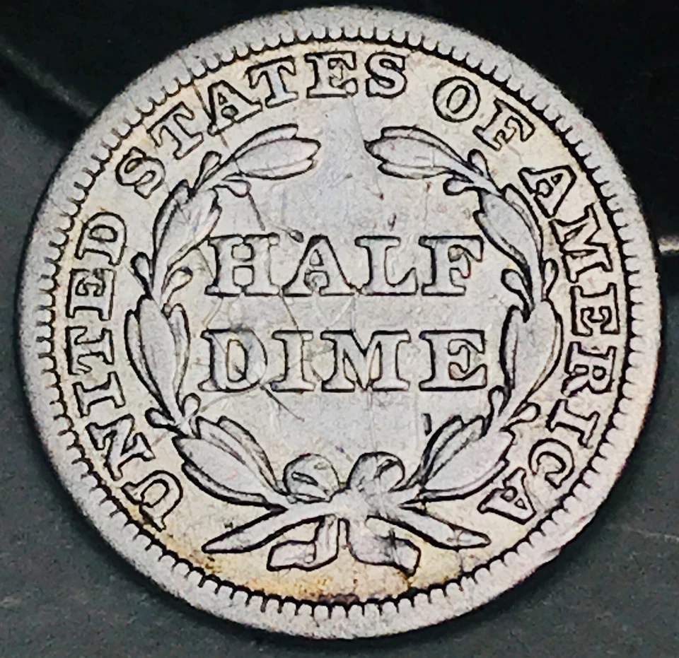 1850 Seated Liberty Half Dime 5C Ungraded 90% Silver US Coin CC26017 - Image 4 of 4