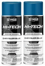 SEYMOUR Hi-Tech Engine Enamel Aerosol Spray Paint CHRYSLER BLUE 12oz USA 2/cans