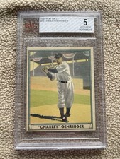Charley Gehringer 1941 Play Ball #19 BGS EXCELLENT 5 | HOF Detroit Tigers