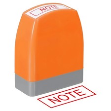 Note Notice Stamp Self Inking, Office Stamps Pre Inked, Orange