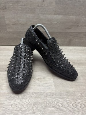 Moretti Mens Black Label “Gennaro”Studded Shoes Black  display picture 2