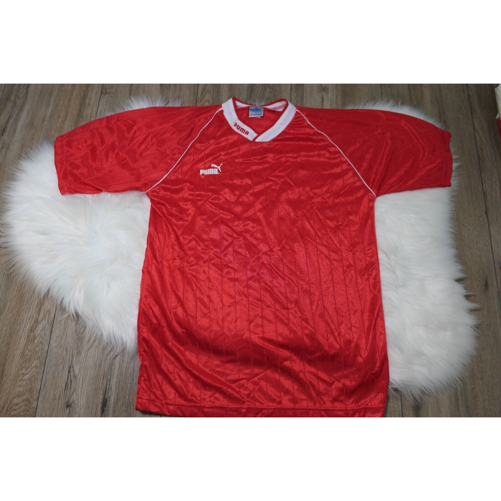 NWOT 90s Vintage PUMA Men's Medium Soccer Pumatex Shirt Jersey Polyester USA