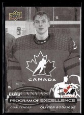 2025-26 UD Canvas Program of Excellence Black & White #C-270 Oliver Rodrigue
