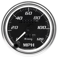 Equus E7072 Speedometer Gauge 3-38 In. 0-120 Mph 270 Degree Sweep