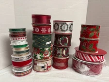 Lot of 26 NEW Assorted Christmas Holiday Ribbon & Trim Multiple Lengths & Width