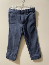 Crewcuts Boys Blue Chino Cotton Pants Button Zip Slim Pockets School