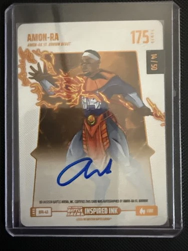 Bo Jackson Battle Arena Fire Auto Amon-Ra 14/50 NUMBER MATCH BFA-43