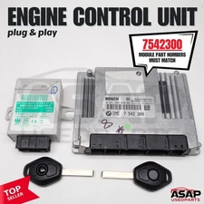 🍎 DME ECM ECU + EWS 3 + 2 NEW UNCUT KEYS 4.4L N62 BMW E53 X5 2004-2005 7542300