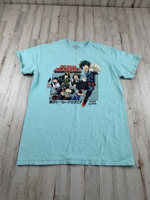 My Hero Academia Shirt Medium Turquoise Blue Anime Manga Funimation Plus Ultra