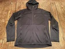 FJALLRAVEN 82257 Abisko Trail Fleece men's XL black zip up Hooded Hoodie Jacket
