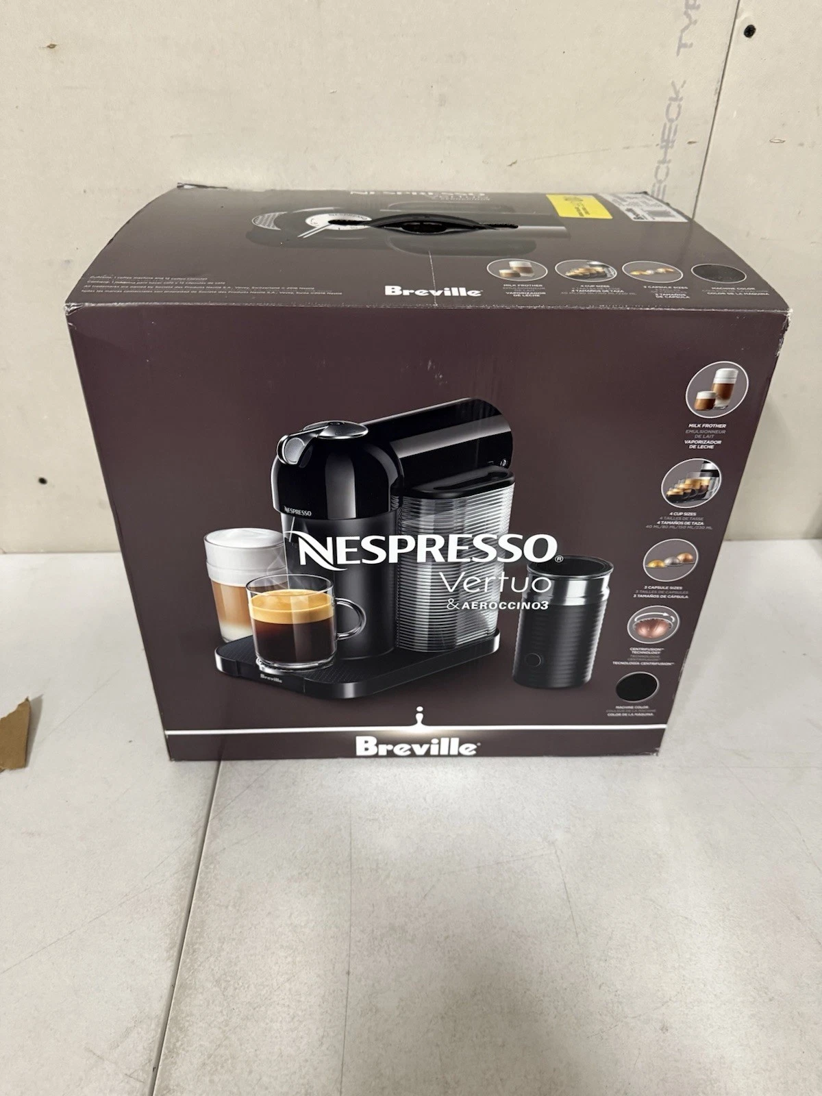 Nespresso Vertuo Coffee & Espresso Maker + Aeroccino3 Milk Frother
