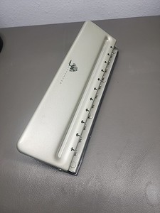 Levenger Circa Universal Desk Paper Hole Punch 11 Hole Adjustable Slide