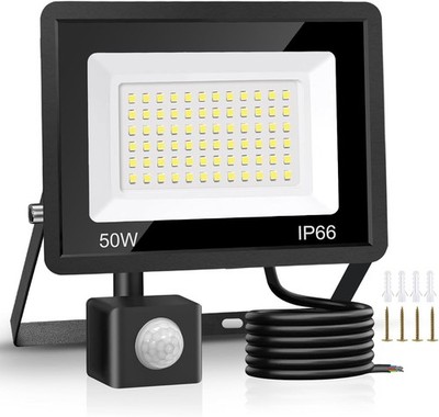JSDOIN 50W Sicherheitsleuchten Außen Bewegungsmelder 4500 Lumen PIR Sicherheitsleuchte