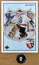 Glenn Resch 1990-91 Upper Deck NHL Heroes Base Set Insert #507