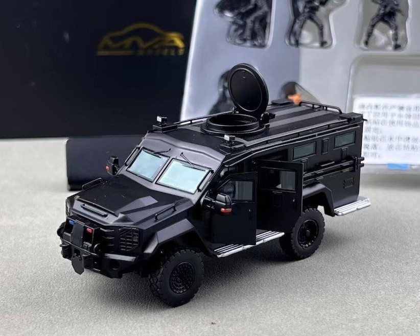 MVA 1:64 Black Bearcat AFV Armored Vehicle Figure Model Diecast