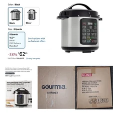 Gourmia High Pressure Cooker 8 Qt
