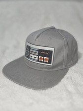 Nintendo NES Controller Snapback Hat Retro Gaming Cap Gray Adult One Size