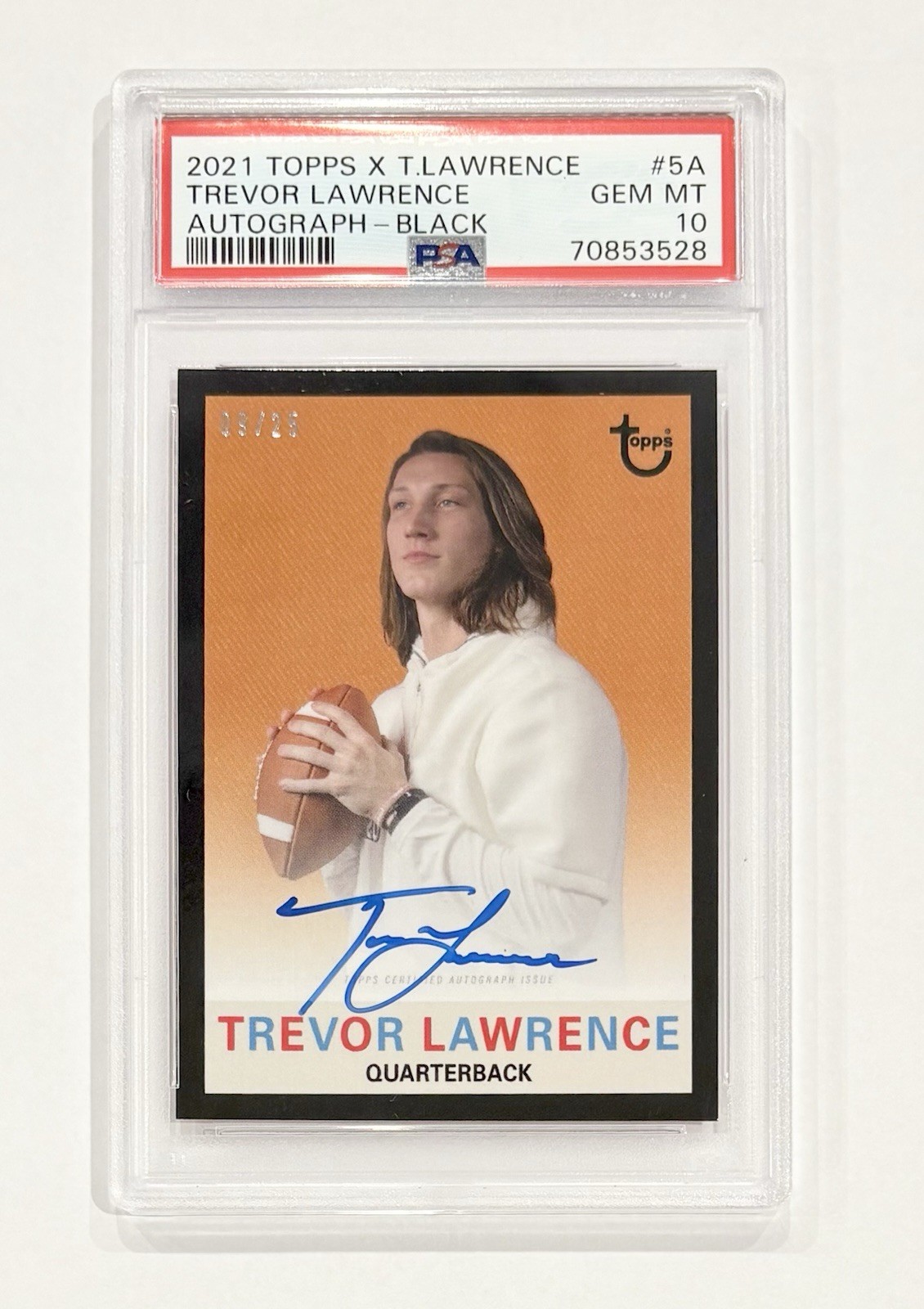 Trevor Lawrence Topps X Trevor Lawrence #5A Autograph-Black