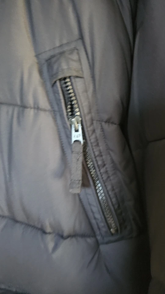 Abercrombie Fitch Parka Men S Black Faux Fur Insulated Outdoor Puffer Jacket VTG - Image 4 of 4