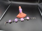 Vintage Sterling Silver & Purple Sardonyx Agate Bracelet & Ring - AMAZING! — photo 1