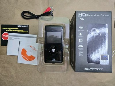 Emerson HD 720P EVC1700RD 4x Zoom Digital Video Camera - Black CIB