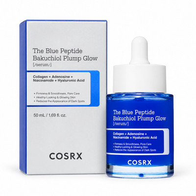 COSRX Blue Peptide Bakuchiol Plump Glow Serum 50ml Hydrating Firming K-Beauty
