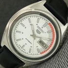 VINTAGE SEIKO 5 AUTOMATIC 7009A JAPAN MENS WHITE COLOR DIAL WATCH a2556-U