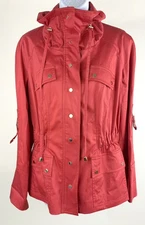 Women's Carlisle Red Anorak Jacket Size 10