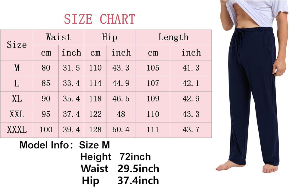 Michael Schlafanzughose Herren - Leicht & Luftig Mit Taschen