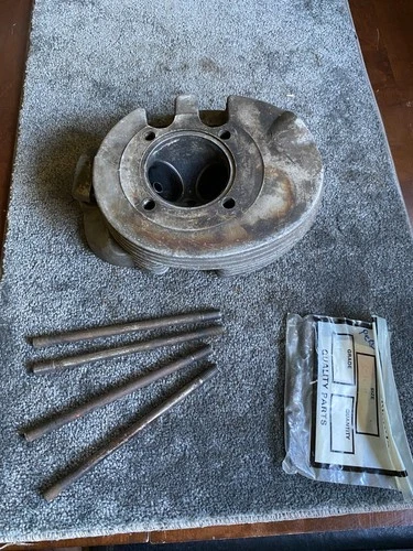 Original 1950s 1960s AJS Cylinder Head with Bolts