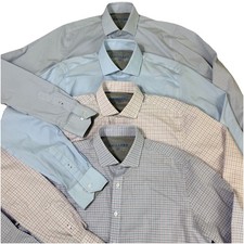 Lot Of 4 Twillory Tailored Fit Button Up Dress Shirt Mens 16/36-37 Long Sleeve