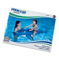 Big Inflatable Dolphin Ride On 63 x46 Pool Lake Beach Toy AQUAFUN Poolmaster