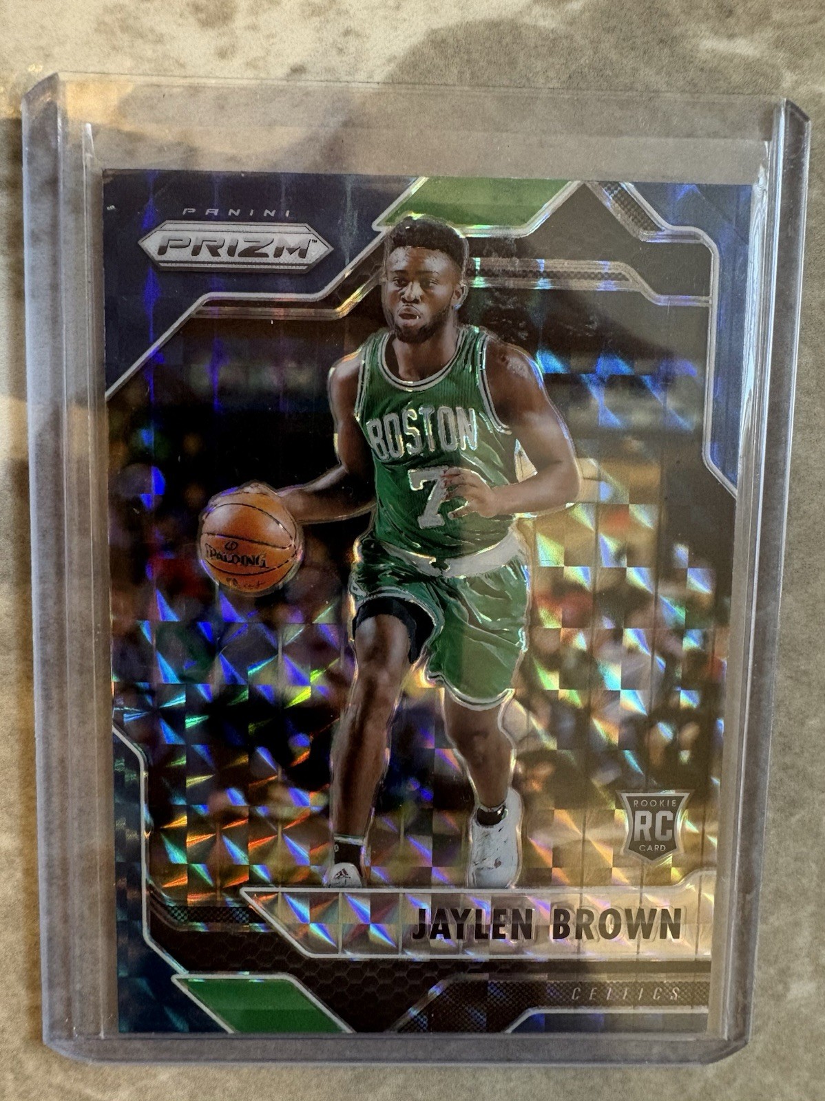 2016-17 Panini Prizm Basketball Jaylen Brown Blue Mosaic Prizm Rookie #45