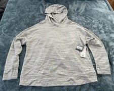 Eddie Bauer Women  s Enliven Collection Grey Hooded Pullover With Back Design M