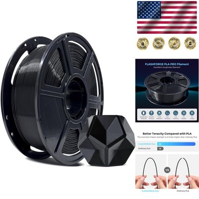 Precision 3D Printer Filament 1.75mm - 1KG PLA PRO in Black, Superior Toughness