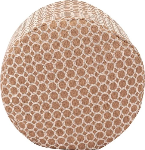 Gold Round Pouf Ottoman-Hand-Finished Luxury - Picture 1 of 4