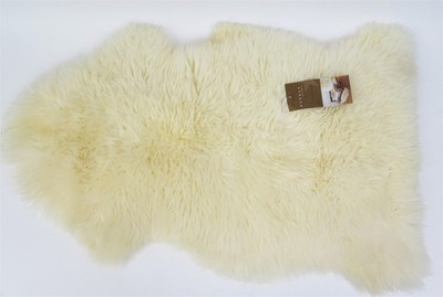 BOWRON Gold Star Genuine Sheepskin Rug Pure New Wool 46'' x 30'' NOS