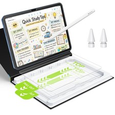 Esanik 2-Pack Like Paper Glass Screen Protector for iPad A16 11/10.9-Inch 20...