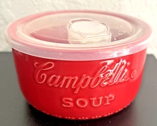 Campbell's WMTL179 Red Ceramic Soup Bowl with Air Vent Lid