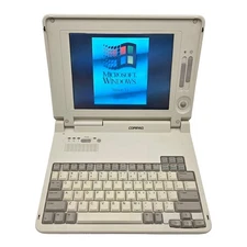 Windows 3.1 Compaq LTE Elite 4/40C Vintage Laptop Beige Tested Powers On As Is