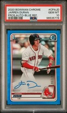 2020 Bowman Chrome 1st Prospects Jarren Duran RC Blue Refractor PSA 10 Sox SSP