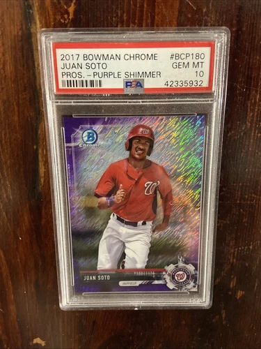 2017 Bowman Chrome - Prospects Juan Soto #BCP180 Purple Shimmer Refractor (RC)