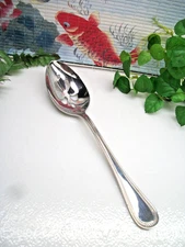 Wallace  CONTINENTAL BEAD  Stainless Steel  Pierced Slotted Serving Spoon   NEW