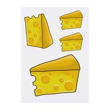4 x 'Cheese' Temporary Tattoos / Transfers TO00014442 