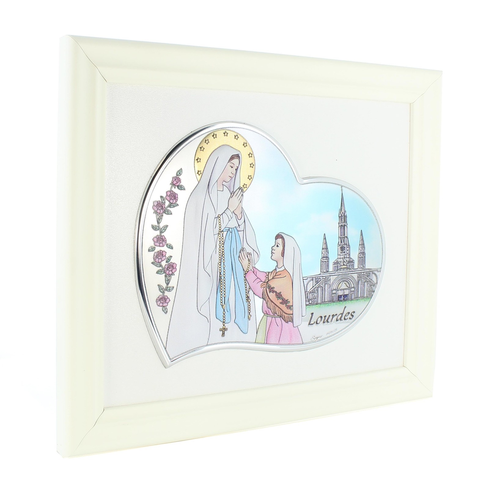 Cadre de l'Apparition de Lourdes : remplacez vos icônes ternes par ce modèle en métal coloré