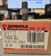 1/4" X 1-1/2"NPT GALV PIPE NIPPLE U.S.A MADE BOX OF 25