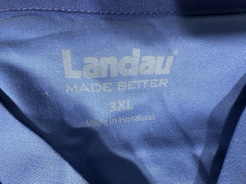 LANDAU Royal Blue Scrub Top 3xl Men