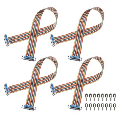 4 Stück IDC Regenbogenkabel DB25 Buchse für DB25 Buchse 19,7 Zoll