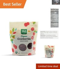8 Ounce Organic Dried Cranberries in Resealable Pouch - Ideal for Baking