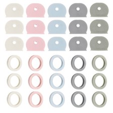Key Caps Set, 40 Pcs Key Covers Tags Silicone Key Identifiers Rings 5 Color